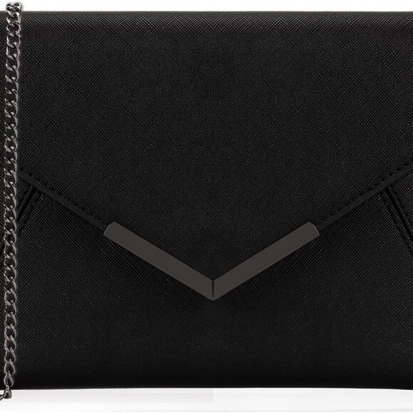Women Envelope Clutch Handbag Medium Saffiano Leather Foldover Clutch Purse